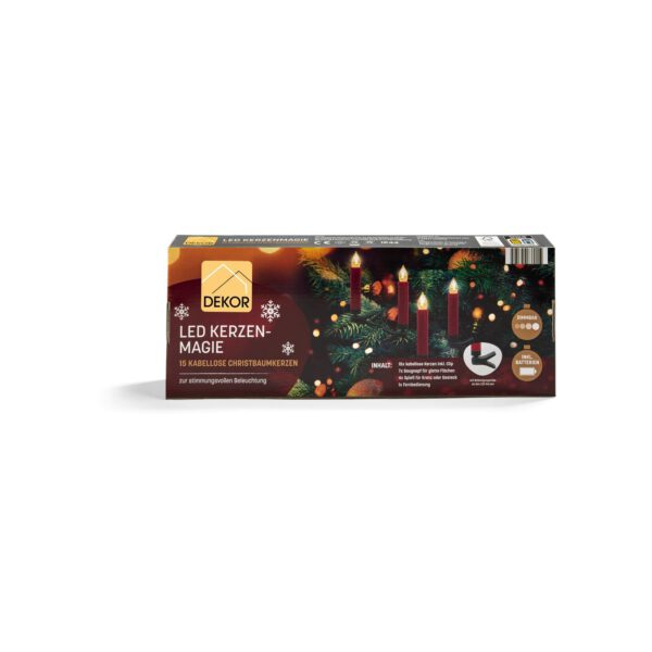 Decor Kabelloze Kaars Magic Deluxe - rood