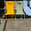 Ligstoel I robuust & opvouwbaar met organizer, strandstoel voor de tuin in geel