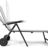 Aluminium Gepolsterde Ligstoel – Lichtgrijs - Tuinligstoel, 7 verstelbare standen, grijs, 139 x 74 x 38 cm - Afbeelding 5