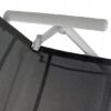 Tuinstoel van aluminium, met kruisvoet, inklapbaar, hoge rugleuning – 74 x 57 x 110 cm – Zwart - Grijs (zonder bekleding) - Afbeelding 4