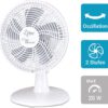 SUNTEC CoolBreeze 2000 TV Tafelventilator - 20 Watt - Stil - 20 cm - Met 2 standen - Sraagbaar - Windmachine met ventilatorkoeling - Voor bureau, slaapkamer, kantoor, woning of terras