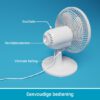 SUNTEC CoolBreeze 2000 TV Tafelventilator - 20 Watt - Stil - 20 cm - Met 2 standen - Sraagbaar - Windmachine met ventilatorkoeling - Voor bureau, slaapkamer, kantoor, woning of terras - Afbeelding 2