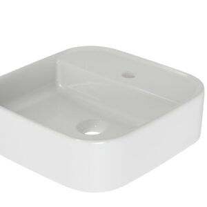 Plieger Wastafel Fresno Opbouw Wit met Kraangat 42x42 cm