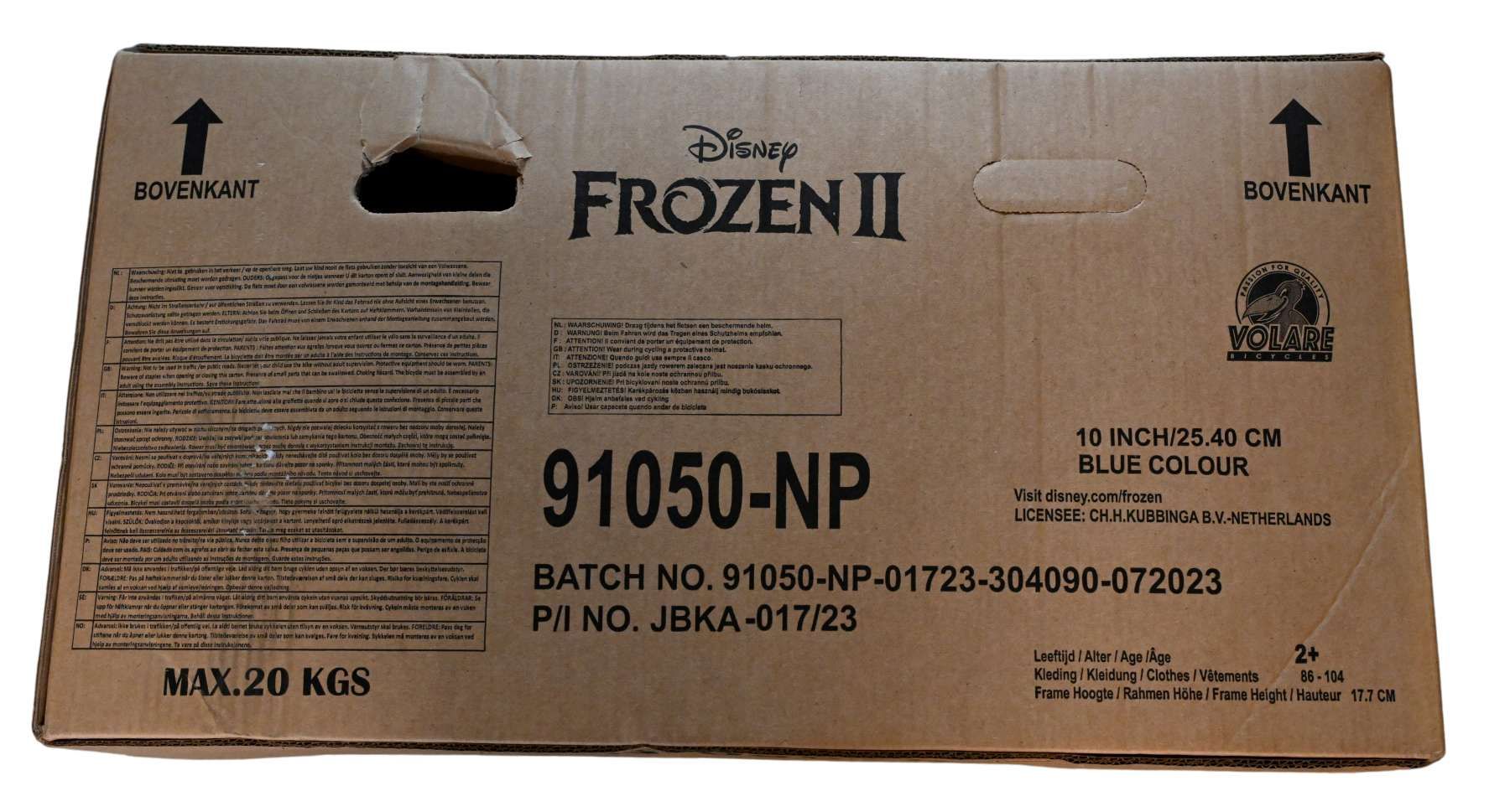 Disney Frozen 2 Kinderfiets - Meisjes - 10 inch - Blauw/Paars - Doortrapper - Afbeelding 4