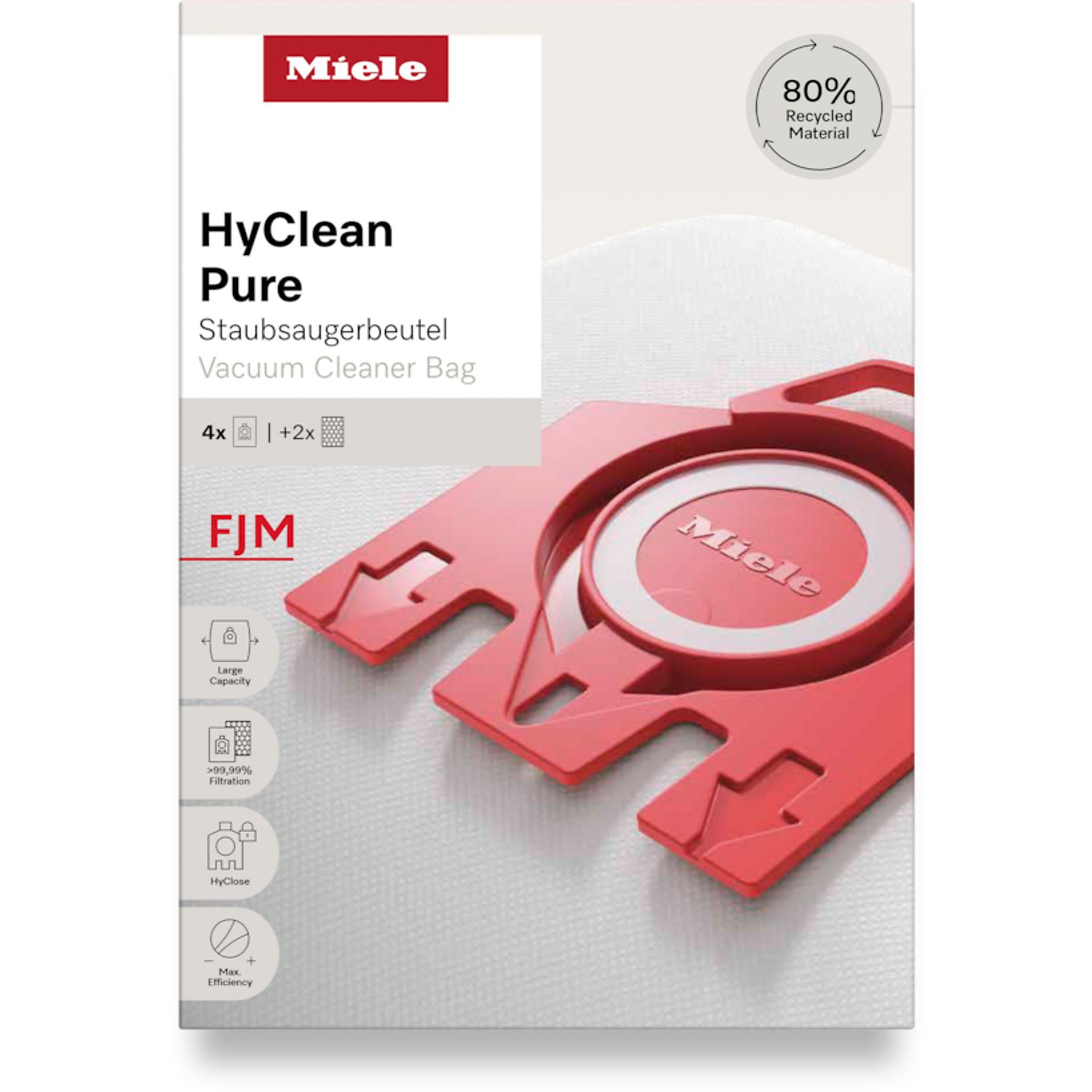 MIELE FJM Hyclean Pure Stofzuigerzak - 4 stuks - Afbeelding 2
