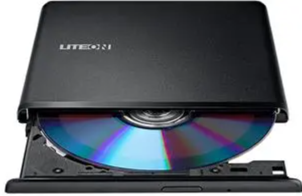 8x Ultra Slim External DVD Writer, Black - ES1