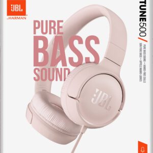 JBL T500 - On-ear koptelefoon - Roze