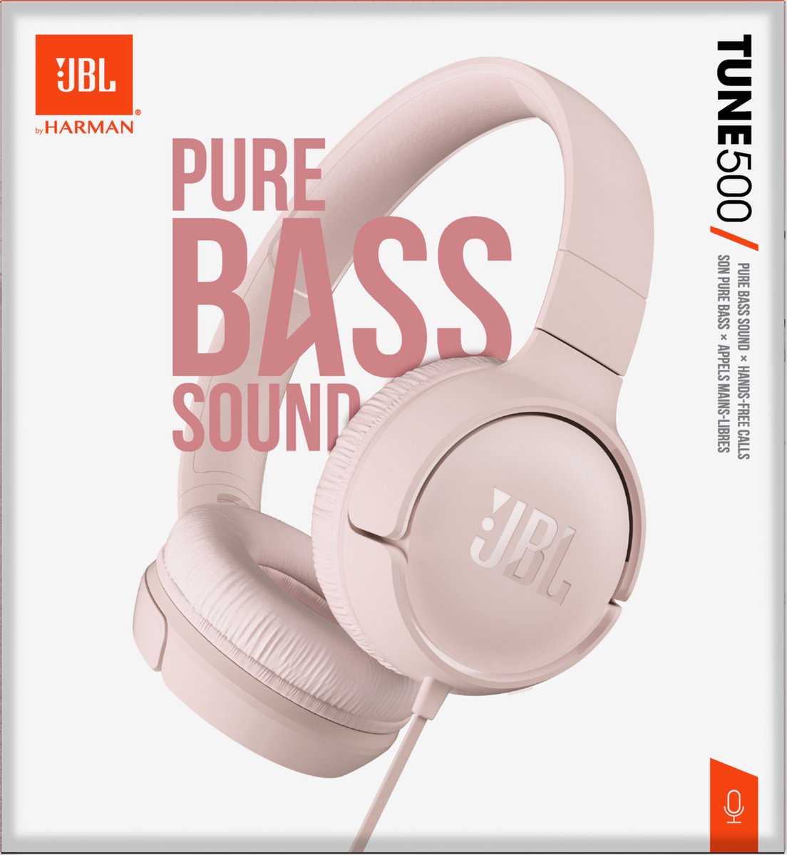 JBL T500 - On-ear koptelefoon - Roze