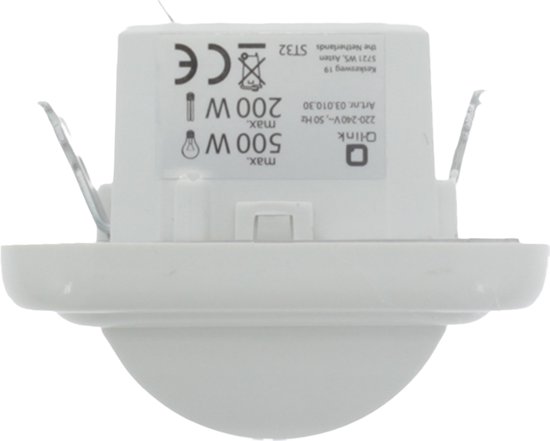 Q-Link bewegingsmelder – inbouw – wandmontage – wit - Afbeelding 2