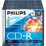 PHILIPS  10PACK CD-R 80MIN 52X ULTRA SLIM BO