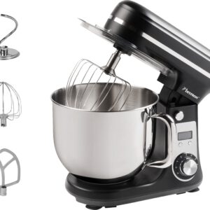 Bestron Keukenmachine - AKM2000BL - 65dB - 6 snelheden & turbomodus - 6L capaciteit - Zwart