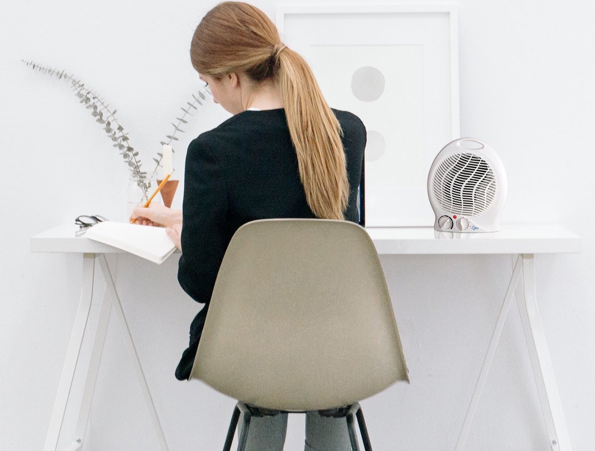 SUNTEC Verwarmingsventilator AirBooster 2000 - Geschikt voor ruimtes tot 60 m³ (~25 m²) - Geschikt als Tafelventilator - 2000 Watt - Afbeelding 2