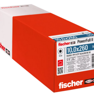 fischer voldraad constructieschroef Powerfull II CTF 10,0x260 BC 50 TX verzonken kop elektrolytisch verzinkt staal