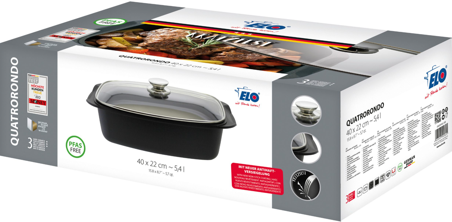 ELO Universele Braadslede – 5,2 Liter – 40 x 23 cm - Afbeelding 3