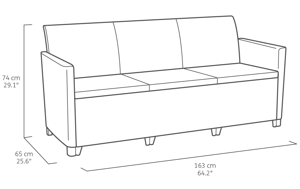Keter Lounge-Set “Marie” – 4-zits Set – Grafiet - Afbeelding 3