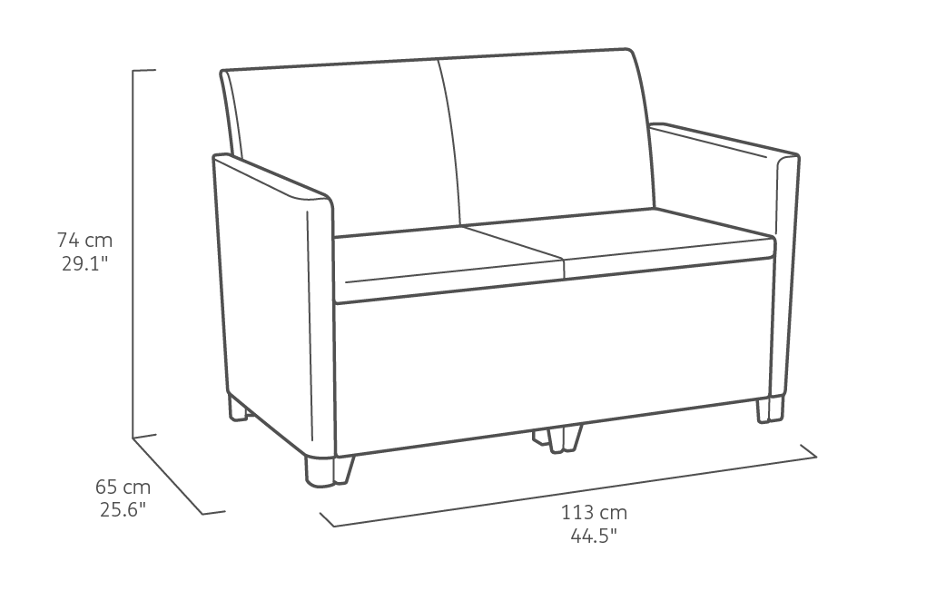 Keter Lounge-Set “Marie” – 4-zits Set – Grafiet - Afbeelding 4