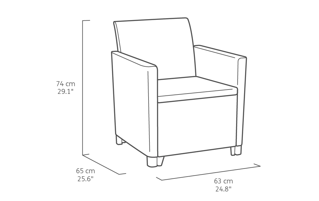 Keter Lounge-Set “Marie” – 4-zits Set – Grafiet - Afbeelding 5