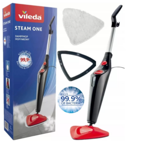 Stoomreiniger Vileda Steam One – 1550 W, 400 ml, Zwart/Rood