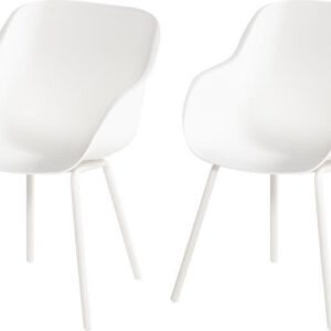 Hartman Sophie elegance tuinstoel - Wit - set van 2 - wit rondo onderstel