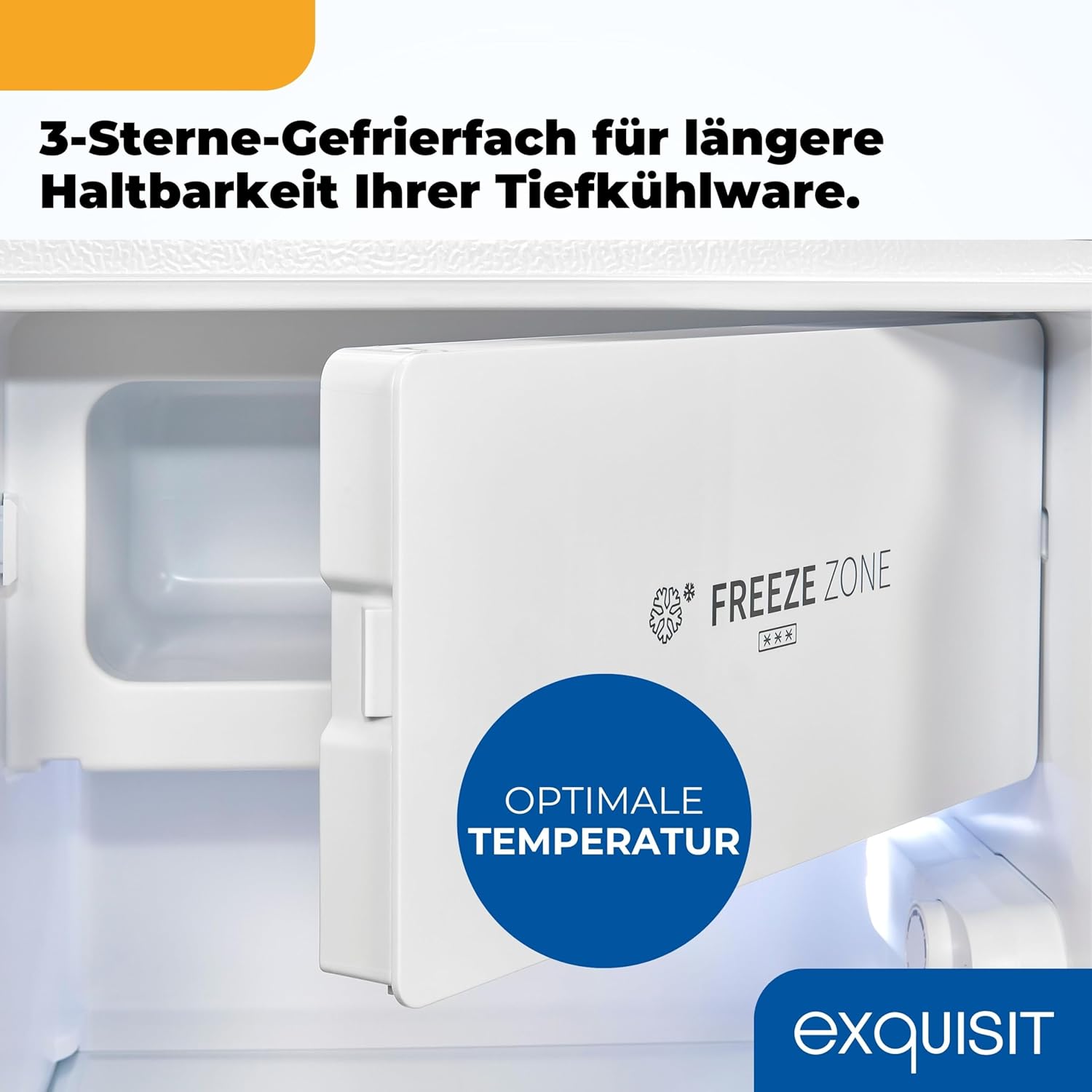 Exquisit KS5117-3-010E Koelkast met Vriesvak – 82L – Vrijstaand – Wit - Afbeelding 4