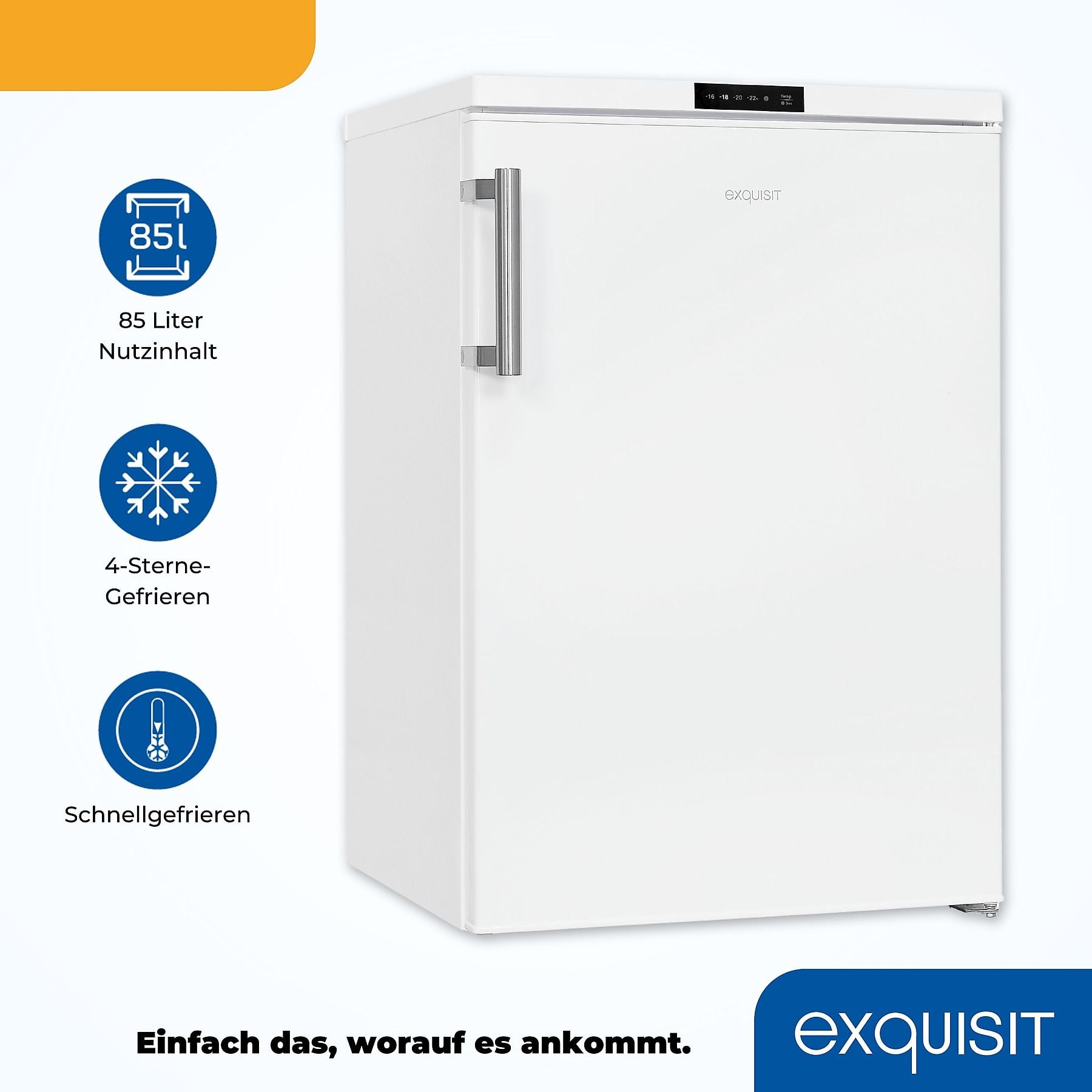 Exquisit GS581-HE-010D Vrieskast – 85L – Vrijstaand – Energieklasse D – Wit - Afbeelding 3