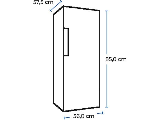 Exquisit GS81-H-010E Vrieskast – 85 liter – 4 sterren – Verwisselbare draairichting – Wit - Afbeelding 3