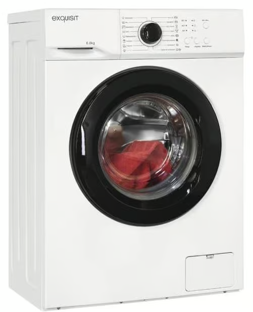 Exquisit WA6110-021A Wasmachine – 6 kg – 1000 t/min – Voorlader – AquaStop – Wit