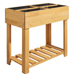 Houten Hoogslaplantbak (Hochbeet) FSC 100% – 80x80x40 cm – Living & Garden