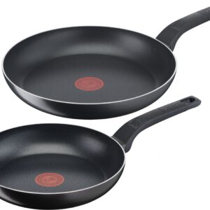 Tefal Easy Cook & Clean - Koekenpannenset - Ø24 en Ø28 cm - Niet Geschikt voor Inductie - Anti-aanbaklaag - Aluminium - Zwart