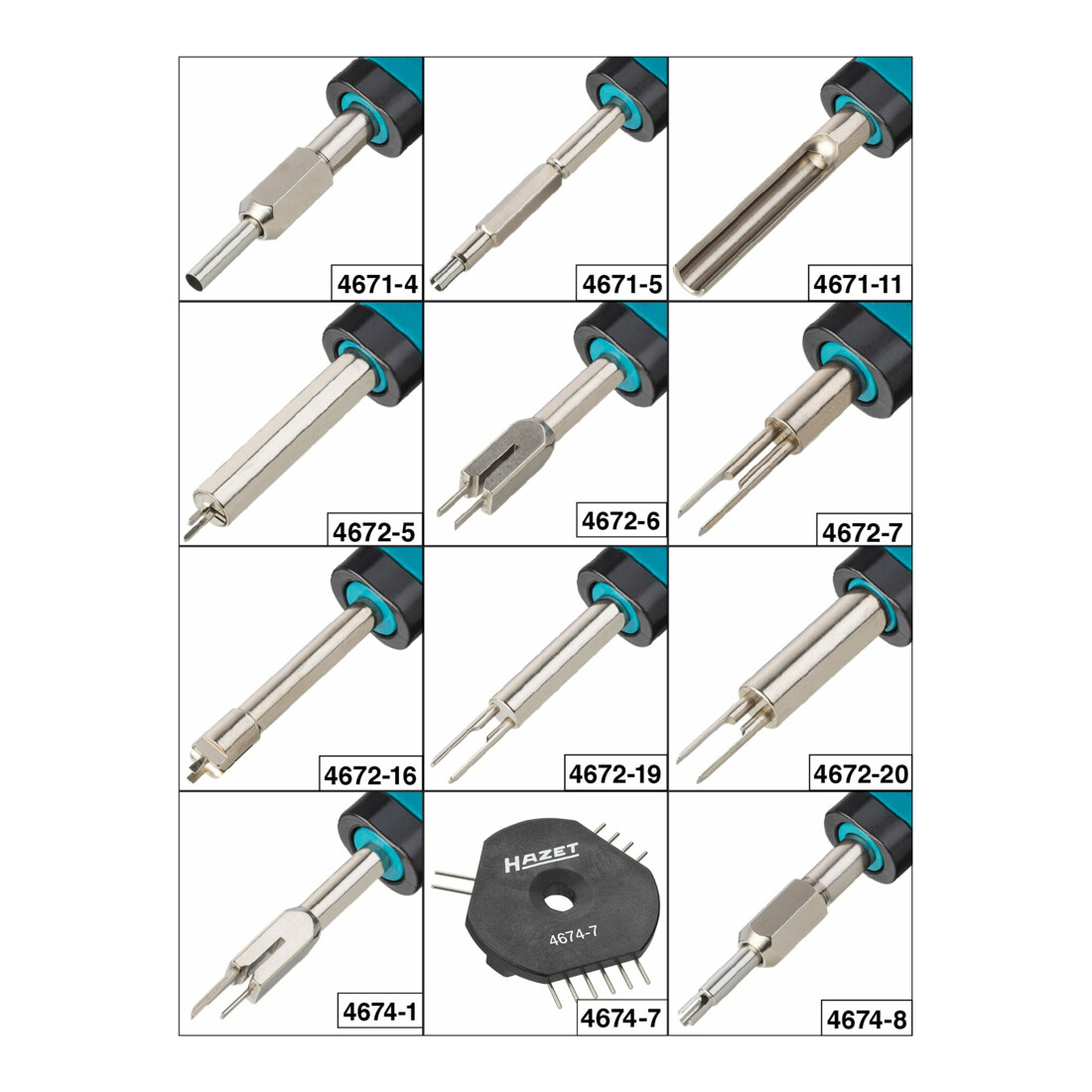 HAZET Kabelontgrendelaar assortiment 4670-5/12 ∙ Aantal gereedschappen: 12 - Afbeelding 3