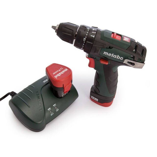 Metabo PowerMaxx SB Basic Accu-klopboor/schroefmachine 2 snelheden Incl. 2 accu's, Incl. koffer - Afbeelding 4
