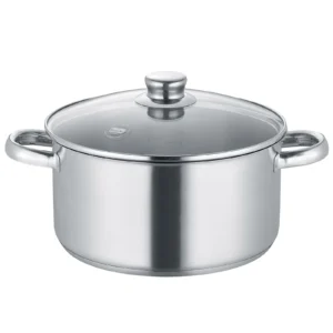 BERNDES Sauspan/Vleesstoofpot NEW ROMA 24 cm 5,1 liter met glazen deksel