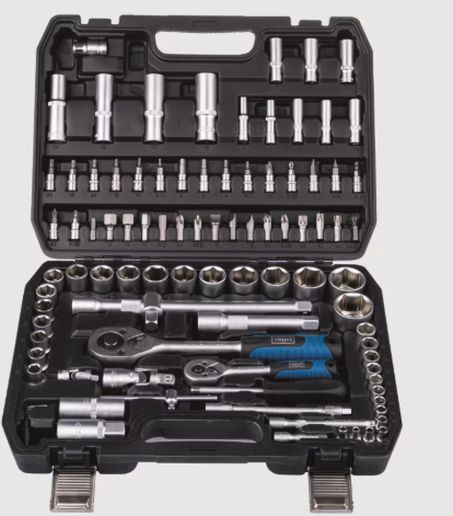 Scheppach TB100 Doppenset 94-delig | Complete Gereedschapskoffer met Ratels & Bits