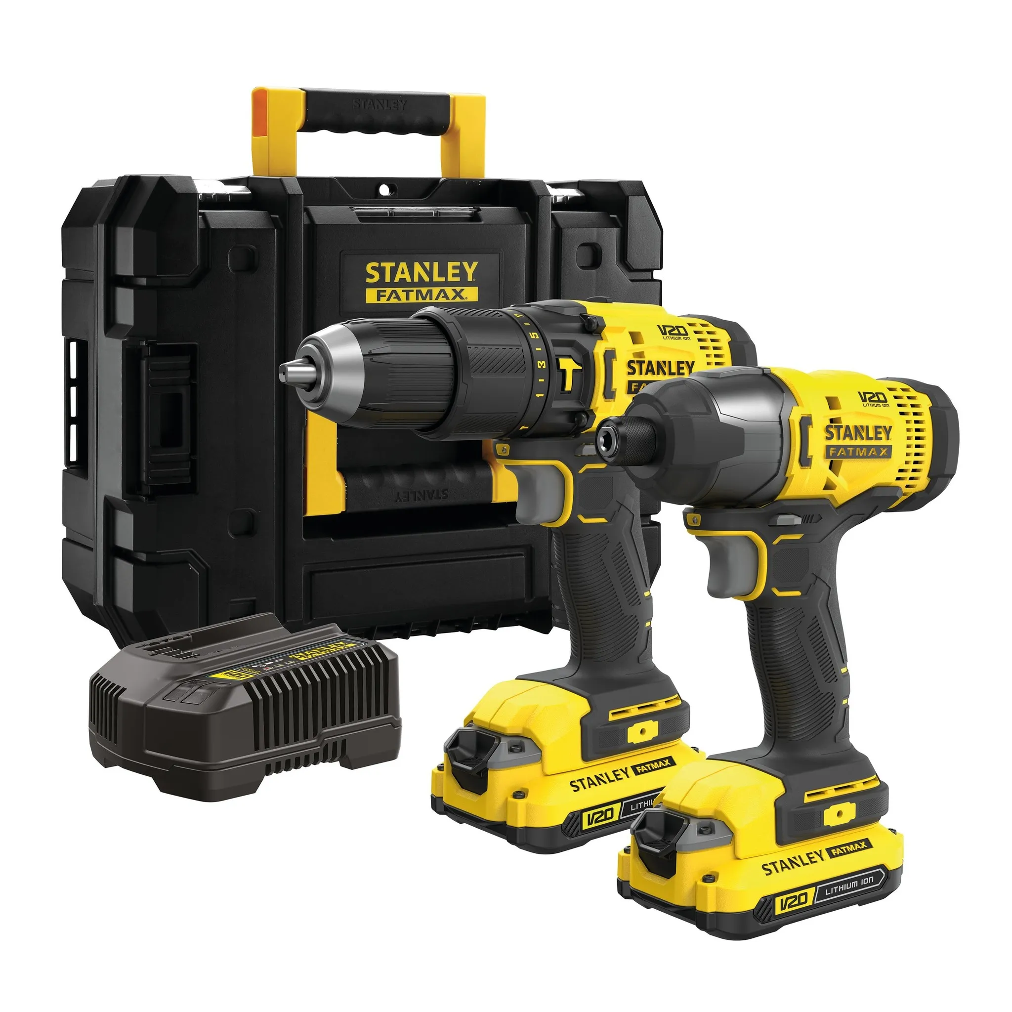 Stanley SFMCK465D2T Accu Klopboor/- Schroefmachine met slagschroefmachine 18V +2x 2,0Ah accu en lader