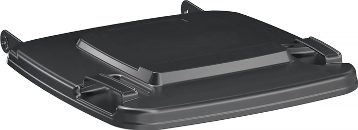 Grijs polyethyleen deksel, geschikt voor een SULO afvalcontainer van 120 liter.