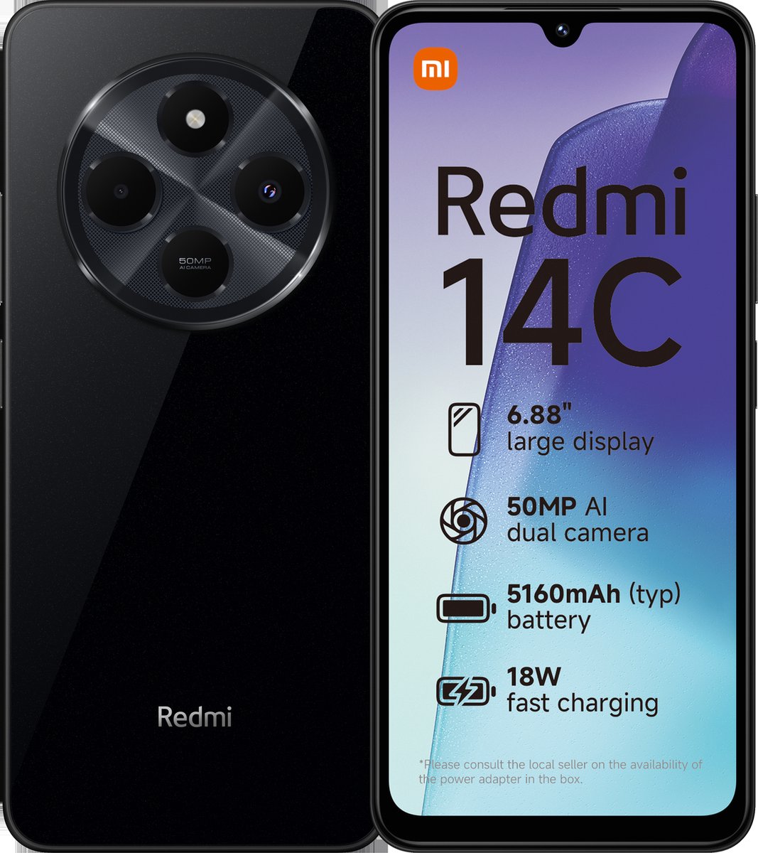 Xiaomi Redmi 14C - 4GB - 128GB - Midnight Zwart