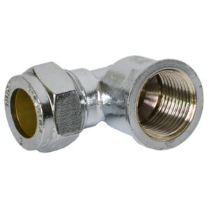 GAMMA Knelkoppeling Chroom Knie (Knel x Binnendraad) 15 mm x 1/2"