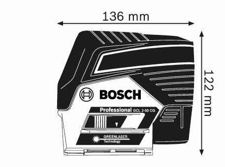 Bosch GCL 2-50 CG Lijn- en puntlaser (in L-Boxx) - 0601066H00 - Afbeelding 2