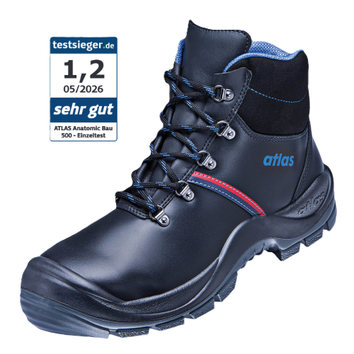 Atlas Sicherheitsstiefel Anatomic Bau 500 S3 A schwarz/blau
