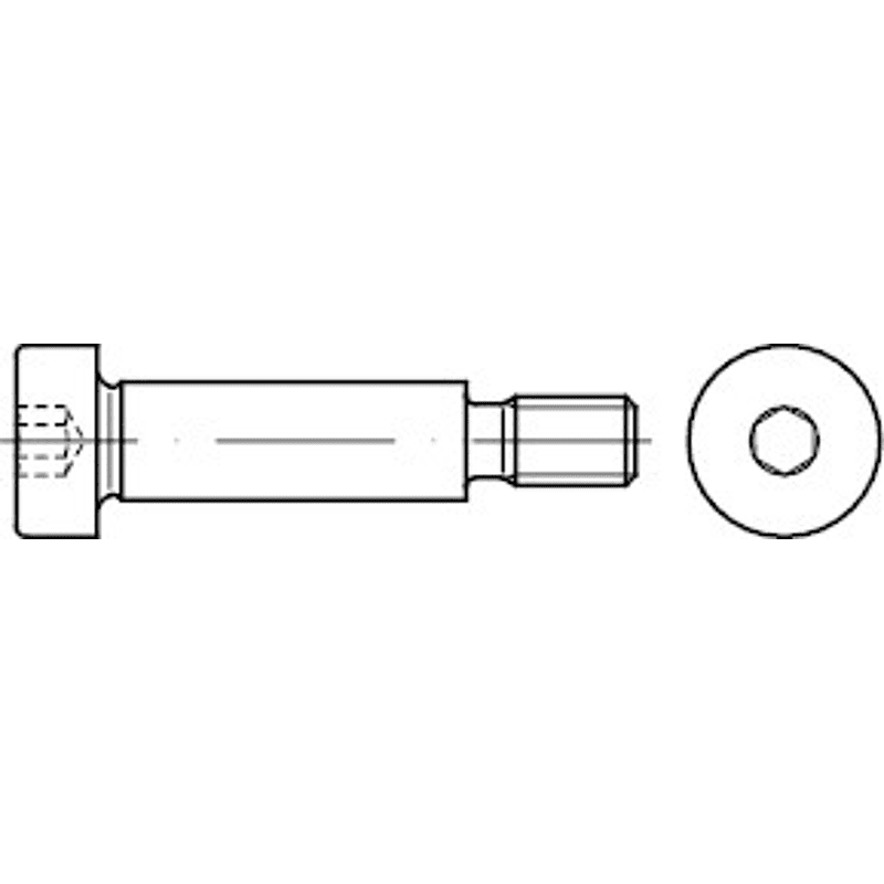 ISO 7379 passchouderschroef M12 x 20 mm – staal 12.9, schouderbout