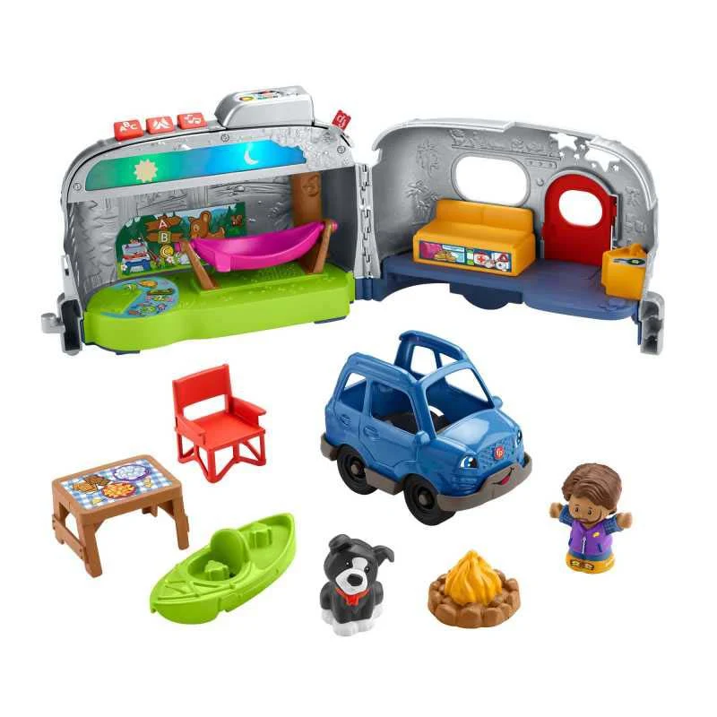 Fisher-Price Little People Verlichte Leercaravan met Auto