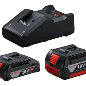 2x accu 18V 2.0/4.0Ah en oplader Bosch 1600A01ZS9