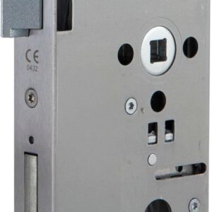 PANIEKSLOT B-1201 FUNCTIE E ENKELE DEUR D65 PC72 RECHTS VLAK 24MM AFGEROND RVS