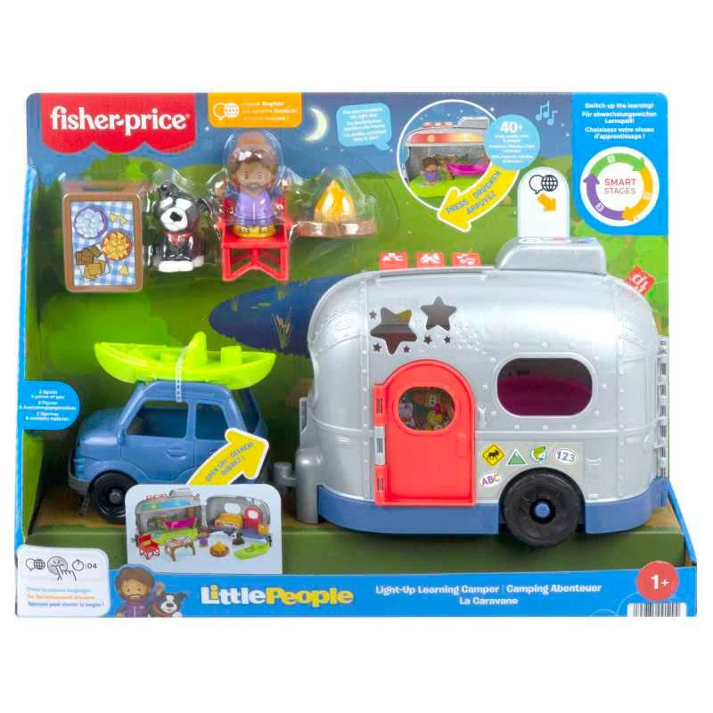Fisher-Price Little People Verlichte Leercaravan met Auto - Afbeelding 2