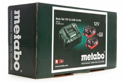 METABO Accuset Basic 12V (2x 4,0 Ah + lader) - Afbeelding 2