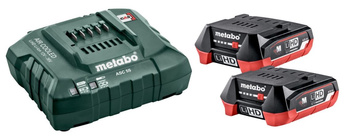 METABO Accuset Basic 12V (2x 4,0 Ah + lader)