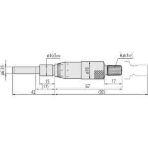 MITUTOYO EINBAUMESSSCHRAUBE, STANDARDGR E 0-25MM