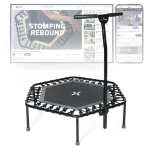 SportPlus SP-T-1100-A Fitnesstrampoline met verstelbare handgreep – Antraciet