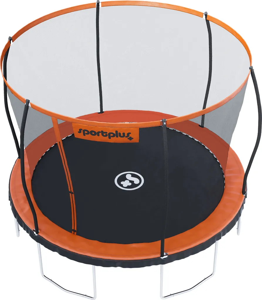 SportPlus Trampoline Ø305 cm Zwart/Oranje met Veiligheidsnet