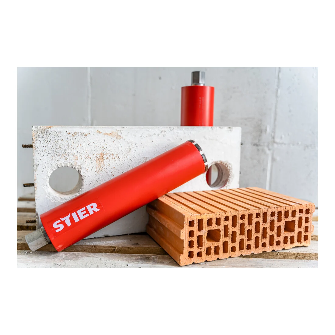 STIER Diamantboorkroon Ø20 mm 320 mm 1/2" – Natboren Beton Steen Metselwerk - Afbeelding 2
